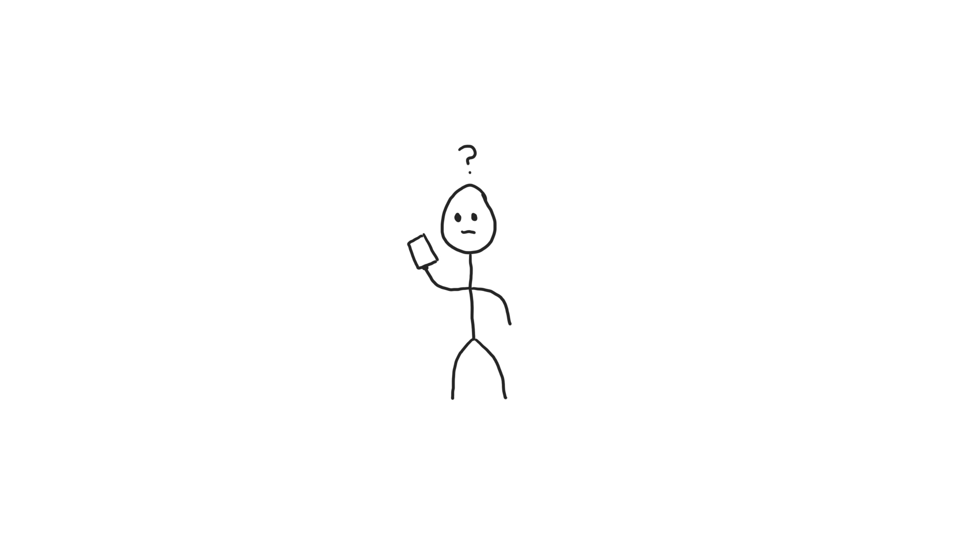 Drawing representing reaching out to a friend can feel awkward after not talking for a long time.