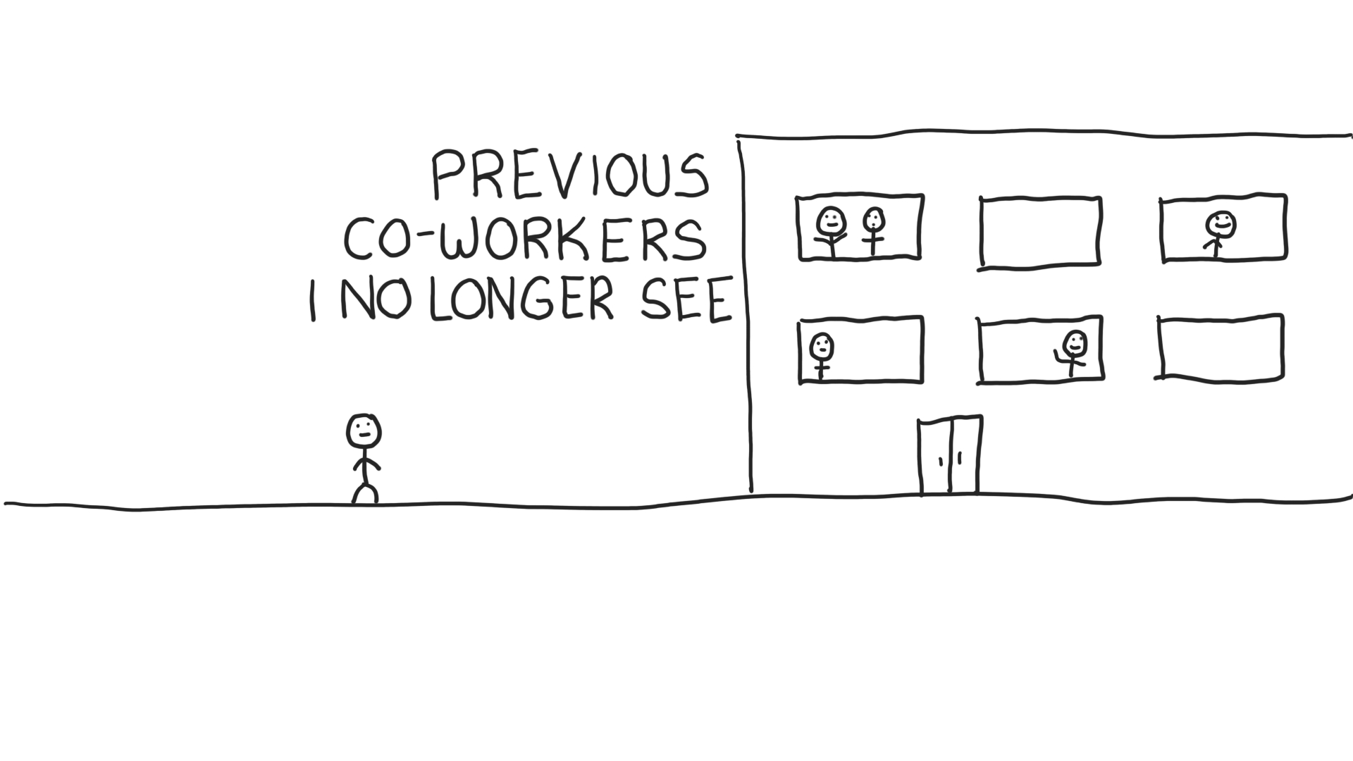 Drawing representing coworkers you no longer work with.